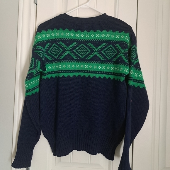 VTG A.N.F. Always NATURAL Fibers 100% wool knit sweater made USA coastal unisex - Picture 4 of 7